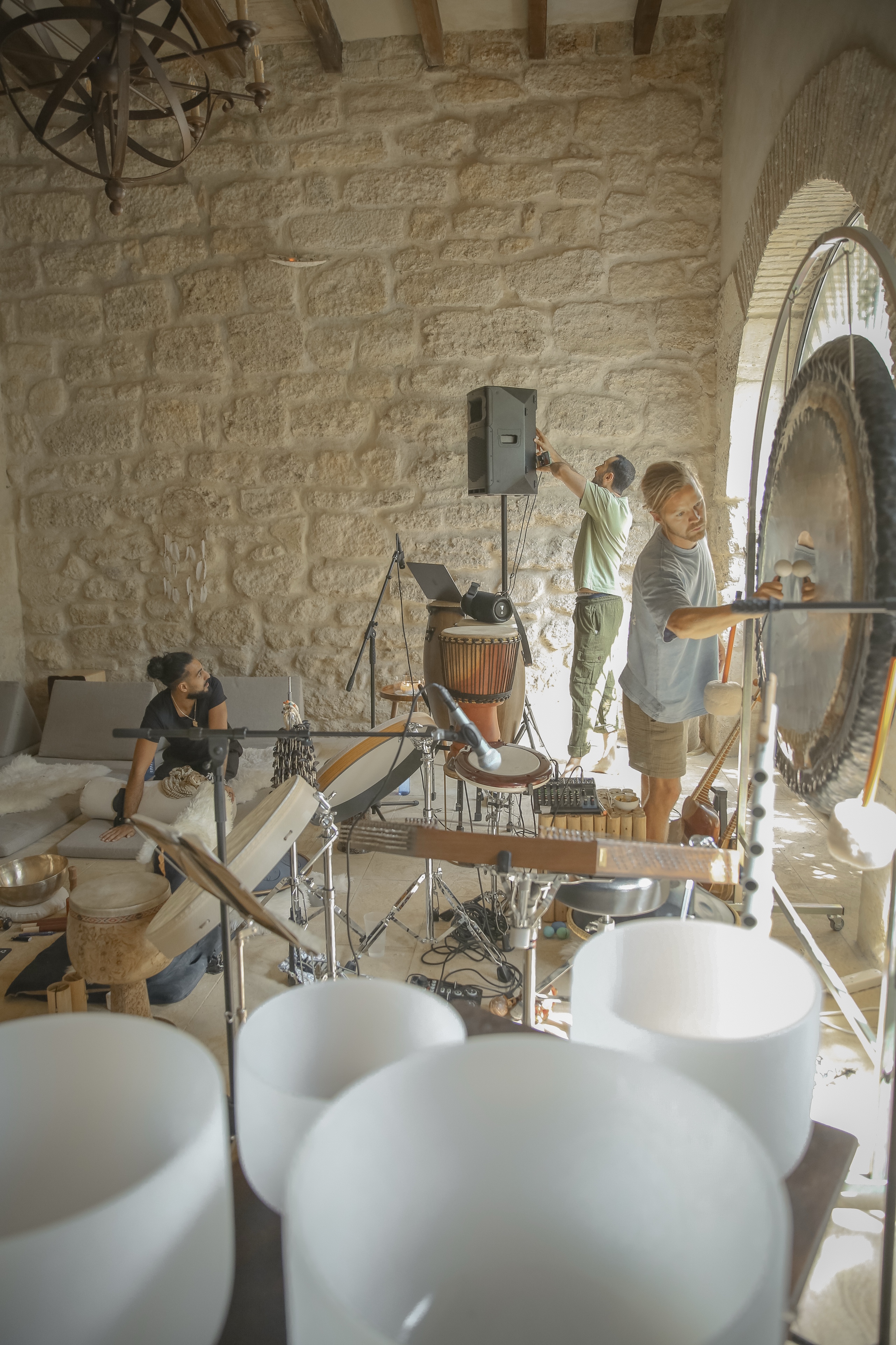 Soundbath instruments laid out