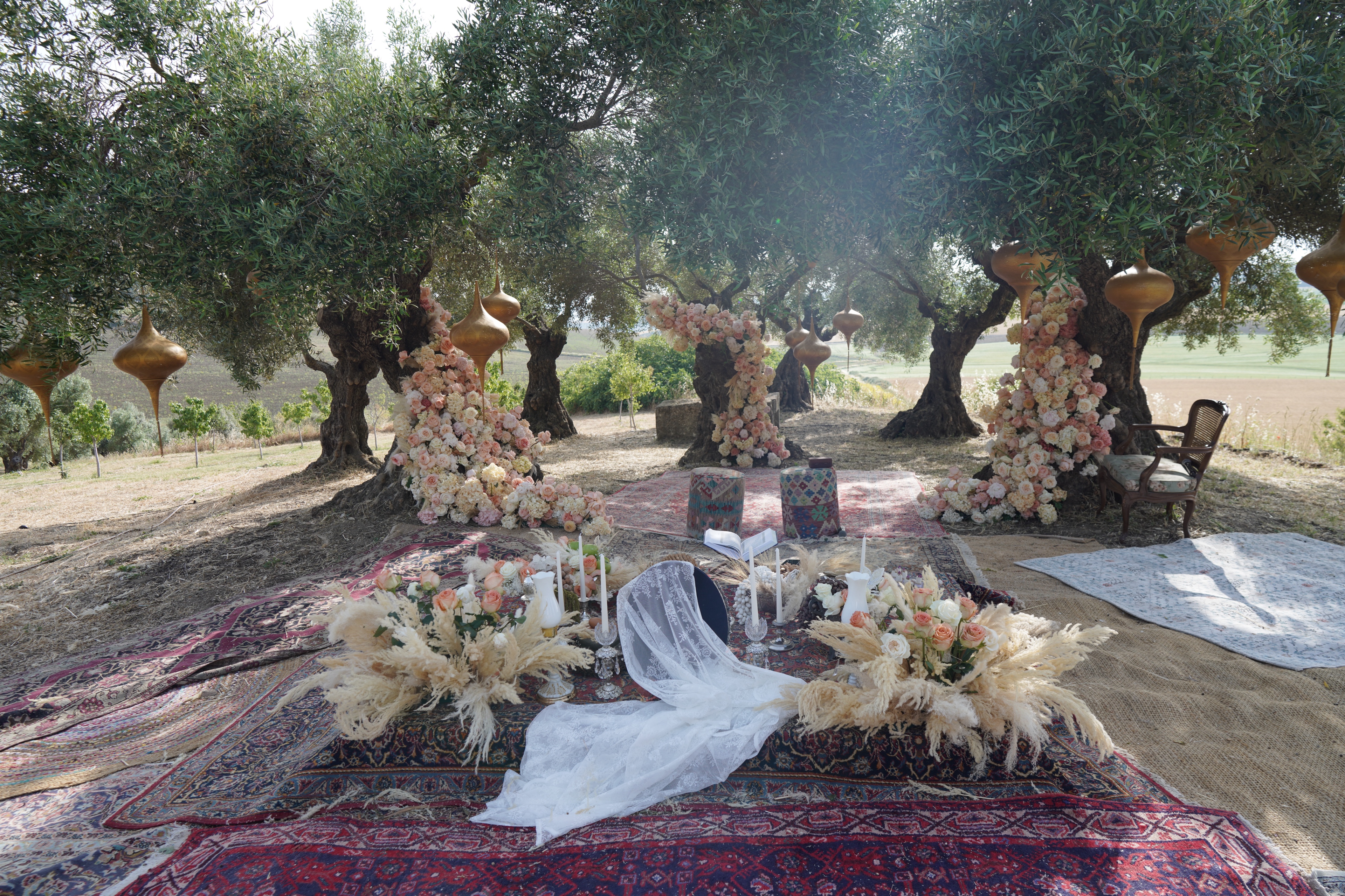 The olive grove, open-air ceremony